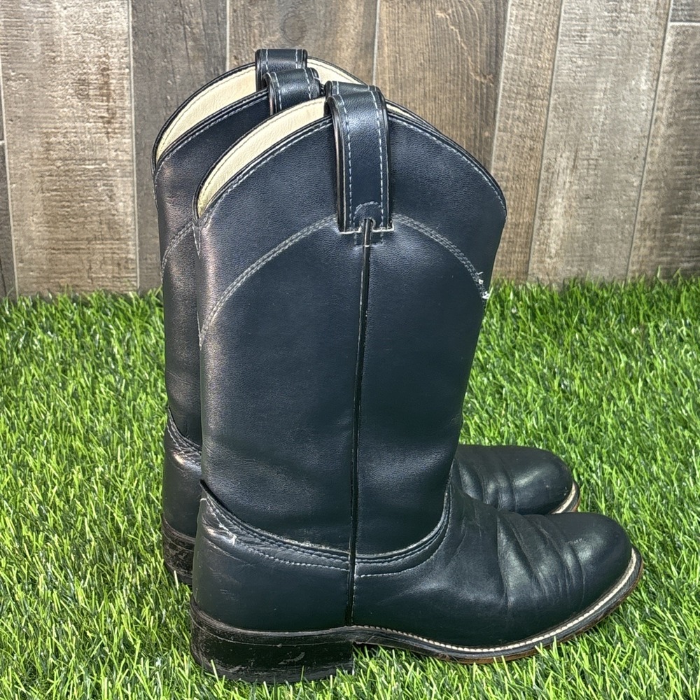Laredo‎ Leather Western Boots Size 6.5 Brown Pull-On Cowboy Boots